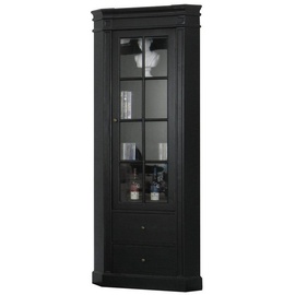 VCM ebuy24 Amaretta Eckschrank Schwarz antik patiniert,
