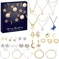 Fnfhsa Adventskalender Adventskalender Schmuckkalender Damen mit 24 Überraschungen Damen Schmuckset