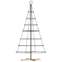 VidaXL Weihnachts-Tannenzapfenbaum mit Ständer Schwarz 180 cm Stahl