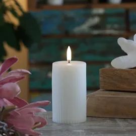 uYuni LED Kerze Thea 10,1 cm weiß