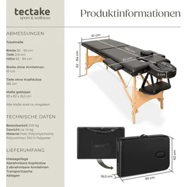 Tectake tectake® 2 Zonen Massageliege