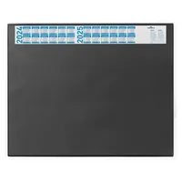 Durable Schreibtischunterlage schwarz (mit transparenter Auflage und Kalender, 650 x 520 mm) 1 Stück, 720401