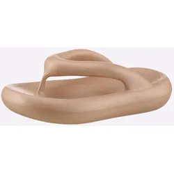 Zehentrenner HEINE, Damen, Gr. 38/39, braun (bronzefarben), Synthetik, modisch, Schuhe