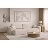 kaiser möbel Ecksofa Creme, Holz, 5-Sitzer, L-Form, 274x142 cm, Wohnzimmer, Sofas - Couches, Wohnlandschaften, Ecksofas