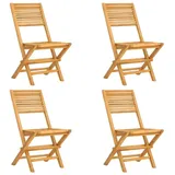 vidaXL Gartenstühle 4 Stk. Klappbar 47x62x90 cm Massivholz Teak