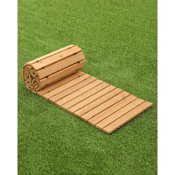 VEVOR Rollweg Gartenweg Ausrollbarer Holzweg Gartentritt Trittplatten 244x43cm
