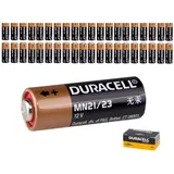 40xlose-Duracell MN21, A23, LR23A, LRV08, GP23A Batterie 12V 33mAh, 10,3x28,5 mm