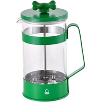 BENETTON Kaffeemaschine mit 6 Tassen, 600 ml, Edelstahl und Borsilikat, matt, grün