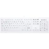 Cherry AK-C8100F-UVS-W/US, Kabelgebunden, USB, Membran Key Switch, QWERTY, Weiß