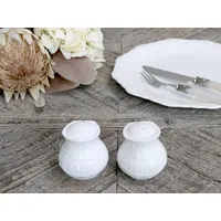 Chic Antique Provence Salz und Pfefferstreuer-Set Porzellan weiß Spülmaschinenfest