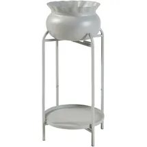 [en.casa] Blumenständer Altena 60 x 27 x 27 cm Hellgrau