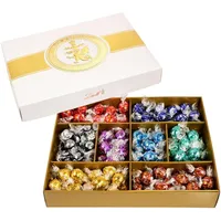 Lindt Schokolade LINDOR Classic Box|1563g|Ca. 125 Kugeln, Sorten: Milch, Dark 60%, Feinherb, Haselnuss,Weiß, Mandelcrème,Stracciatella, Cocos| Pralinen- und Schokoladengeschenk|Großpackung