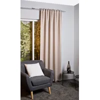HOMEbasics Schmidt Fertiggardine Blacky 140 x 145 cm Polyester Beige