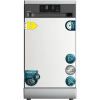 Cecotec Freistehender Geschirrspüler 45 cm Bolero Aguazero 4350 Inox. 9 Maßgedecke, 4 Programme, Energieeffizienzklasse D, Inverter Plus Duo Motor, Selbstreinigung, Startzeitvorwahl, Edelstahl