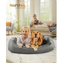 Songmics Hundekorb 100 x 75 x 25 cm grau
