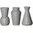 Ritzenhoff & Breker Kalmar Vasen-Set 20 cm 3-teilig grau