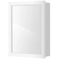 Goplus Spiegelschrank mit 2 Ablagen, Badschrank mit Spiegel, Badezimmerspiegel,