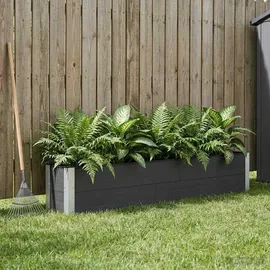vidaXL Hochbeet 200 x 30 x 36 cm Schwarz