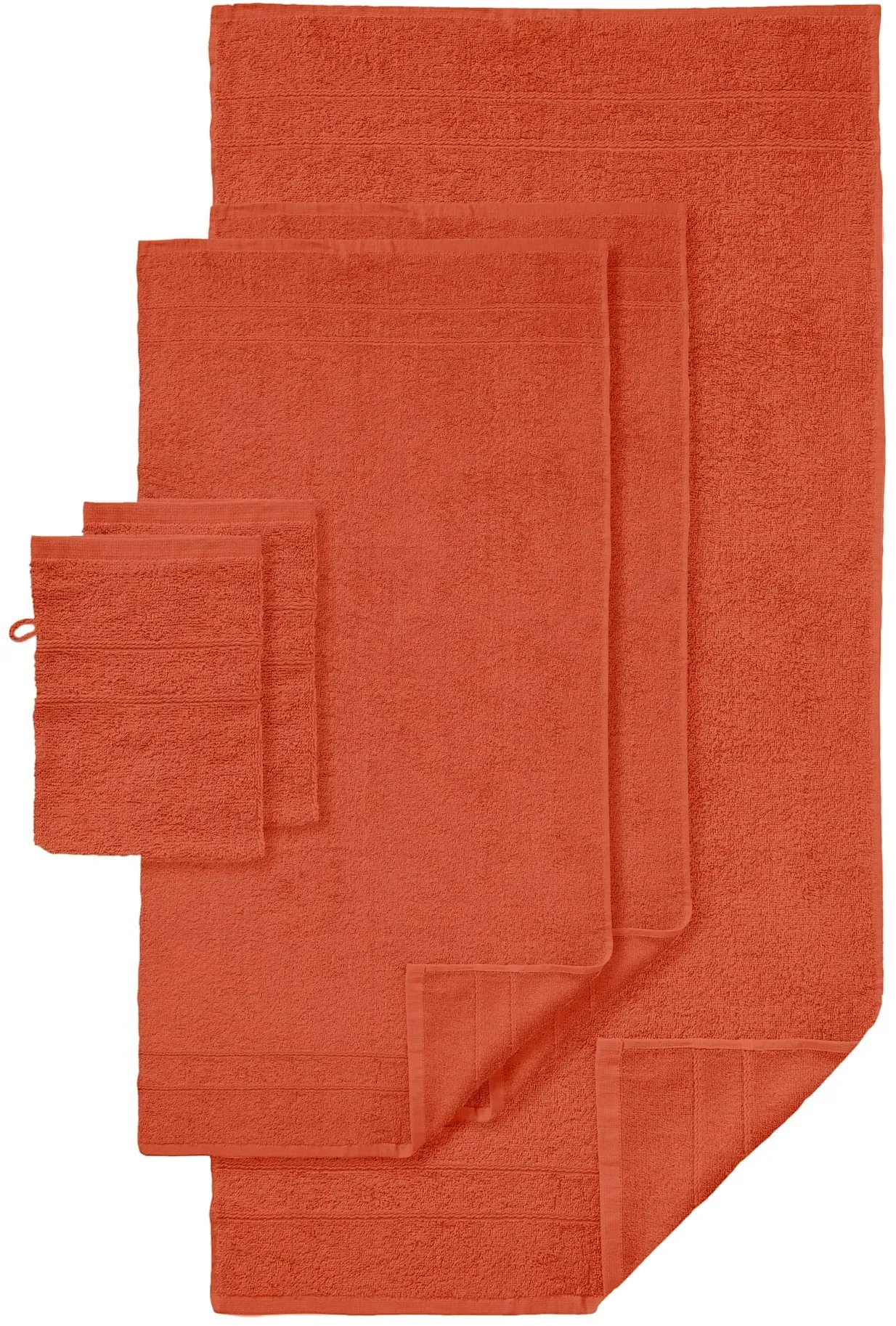 Handtuch WÄSCHEPUR, orange, B:50cm L:100cm, 100% Baumwolle, Handtücher