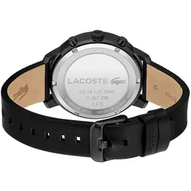 Lacoste Multi Zifferblatt Quarz Uhr für Herren Schwarzes Lederarmband 2011177