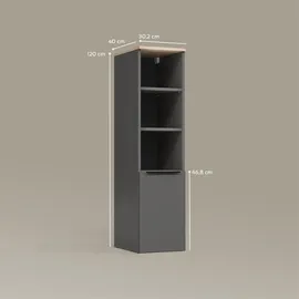 livinity® Piave Universalschrank 30,2 x 120 x 40 cm Anthrazit/Sonoma