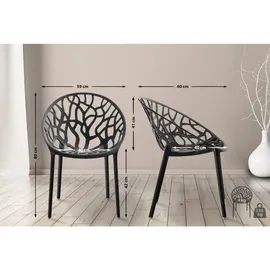 CLP Hope Stapelstuhl 59 x 60 x 80 cm schwarz 2 St.