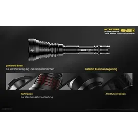 Nitecore MH40GTR LED Taschenlampe CREE XP-L HI V3 LED 1200 Lumen