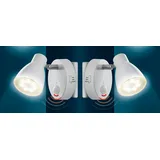 Trango 2635-026 LED Sensor Nachtlicht – 2er Pack – Weiß – Drehbar & Schwenkbar – Automatikfunktion – Bewegungssensor – 230V Steckdosenlampe – Sicherheits- & Orientierungslicht