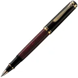 Pelikan Tintenroller Souverän® R400, 24-Karat vergoldete Zierelemente, Schwarz-Rot