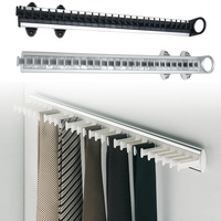 Evotrade Abnehmbare seitliche Krawattenhalter für Kunststoffschrank | Farbe zur Auswahl (Schwarz)