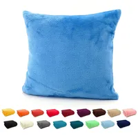 Heimtexland ® Flanell Kuschel Kissen Super Soft Dekokissen Plüsch