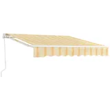 [en.casa] Markise Bitonto 250x200 cm Gelb/Weiß