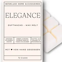 Interluxe Duftmelt Wachsmelt Elegance angenehm duftend Waxmelt 100% pflanzlich Duftwachswürfel für Duftlampe Wachs mit Duftöl Indoor Melts Duftwachs für Aromalampe