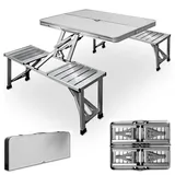 CASARIA Campingtisch Klappbar Silber