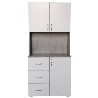 Hti-Living HTI-Line Küchenbuffet Blanca Küchenschrank Hochschrank Beton Weiß