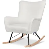 Konsimo - Adducti Schaukelsessel, Cremeweiß