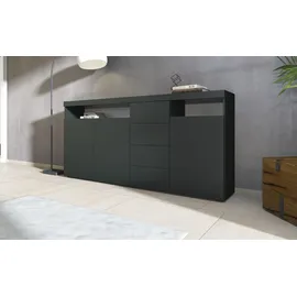 borchardt Möbel Highboard Kapstadt 200 x 93 x 35 cm Schwarz
