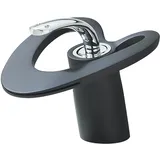 TVTIUO Wasserhahn Bad Schwarz,Wasserfall Waschtischarmatur Einhandmischer Armatur,Wasserhahn Bad Waschtischarmatur Waschbecken,Kaltes und Heißes für Badezimmer
