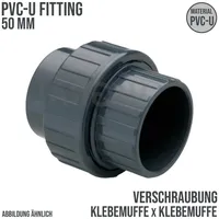 Magni Verschraubung mit 2 x Klebemuffe 50 mm
