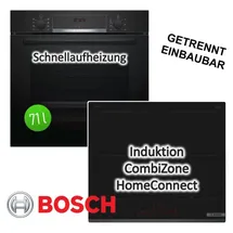 Bosch Herdset EcoClean mit Induktionskochfeld PowerBooster