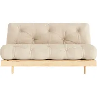 Karup Design Schlafsofa Roots 160«, (2 St.), Mit Holzstruktur, inkl. Futonmatratze, Liegefläche 160x200 cm beige