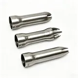 Sahnespender Ersatztüllen Edelstahl Spritztüllen Set für Sahnesiphon Sahnebereiter inkl. Gewinde-Adapter universell Ersatzteile Profi Zubehör für iSi geeignet Kuchendekoration 3er Pack
