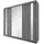 beautysofa Schwebetürenschrank Gaja 240 x 216 x 61 cm Grau