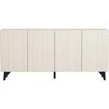 Woood Sideboard »Miller«, Kommode mit klaren Linien, Breite 181 cm weiß