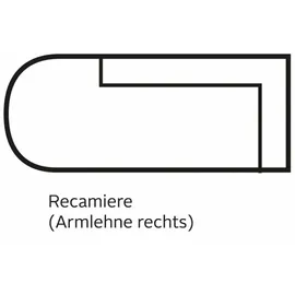 OTTO home Recamiere 1-Sitzer Braun