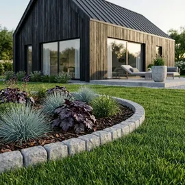 GARDENIX Rasenkante 240 x 10 x 10 cm 1 Stück Grau