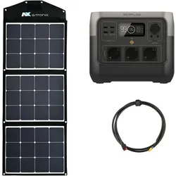 EcoFlow River 2 0% MwSt §12 III UstG Pro 768Wh Portable Powerstation mit 135W So...