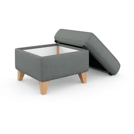 sit&more Visby Chenille grau/buche natur
