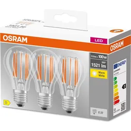Osram LED-Lampe 4058075592438 11 W E27 warmweiß 3 St.