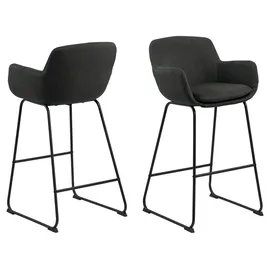 Actona Lisa Barhocker Stahl/Stoff - matt schwarz